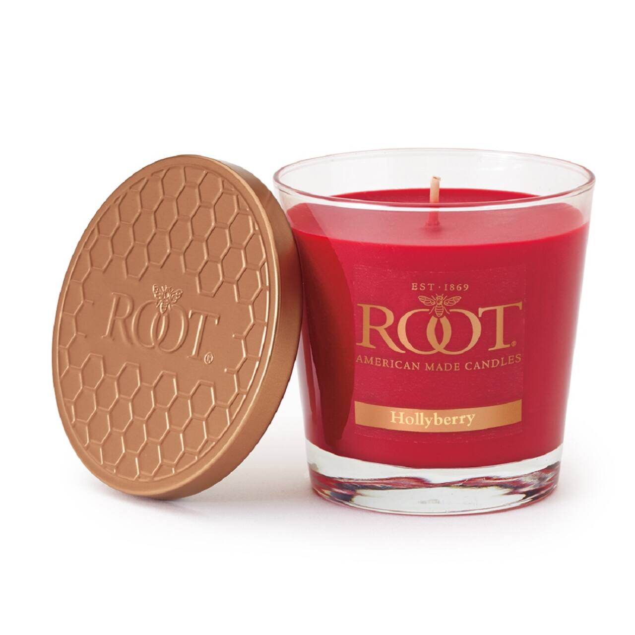 Root Candles 6.3oz. Small Scented Honeycomb Veriglass Jar Candle